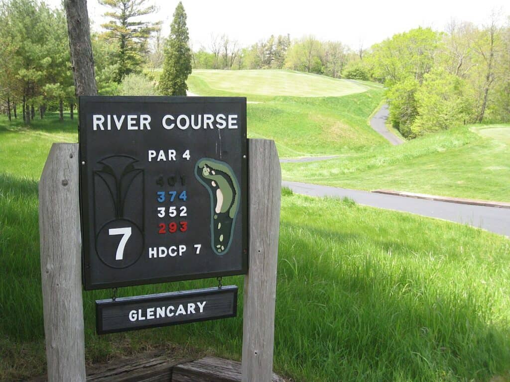 Wisconsin golf hole sign