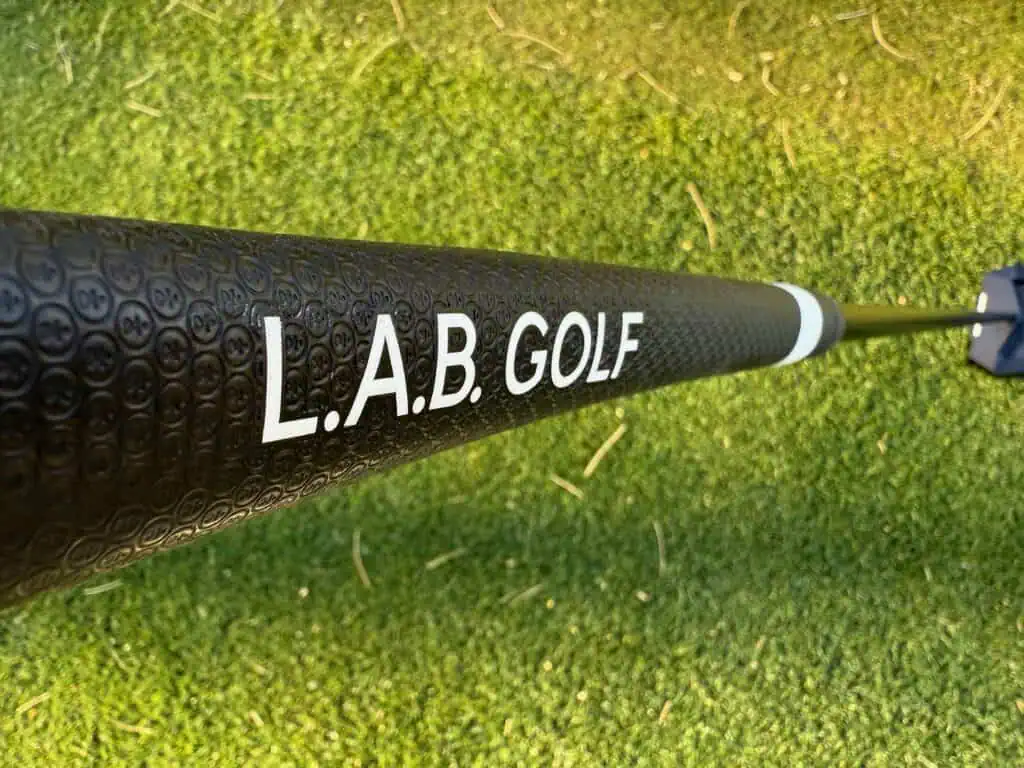 L.A.B. Golf logo on the OZ.1 putter grip