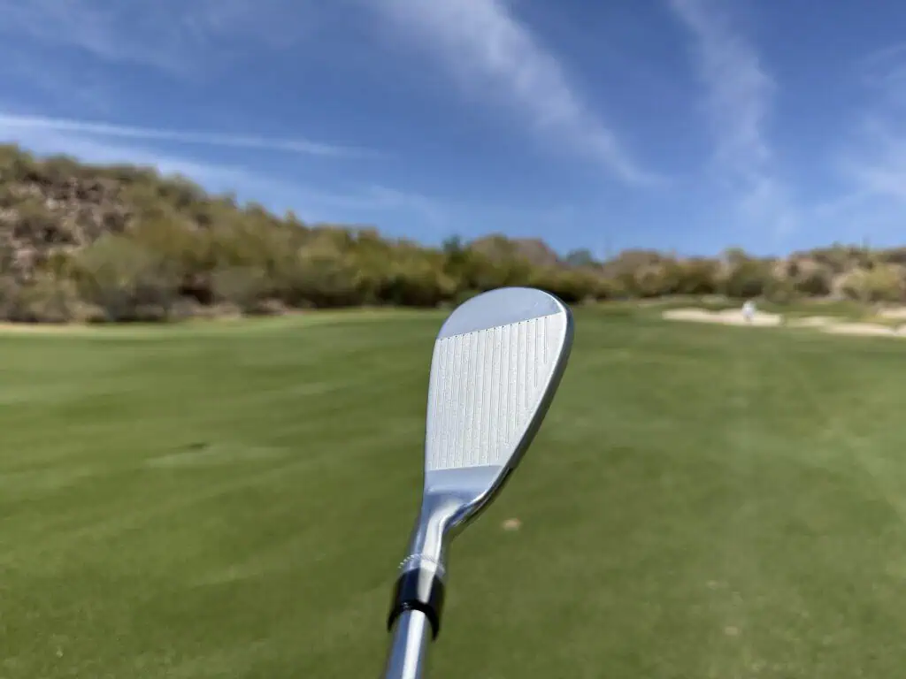 Tour-W wedge at address on the fairway