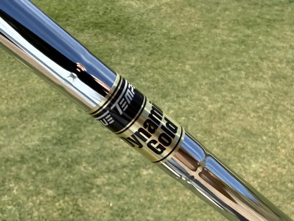 True Temper Dynamic Gold shaft on the Tour-W test wedge